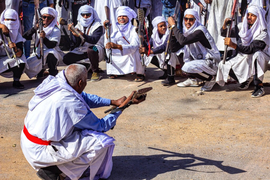 Ceremonial gathering in the desert