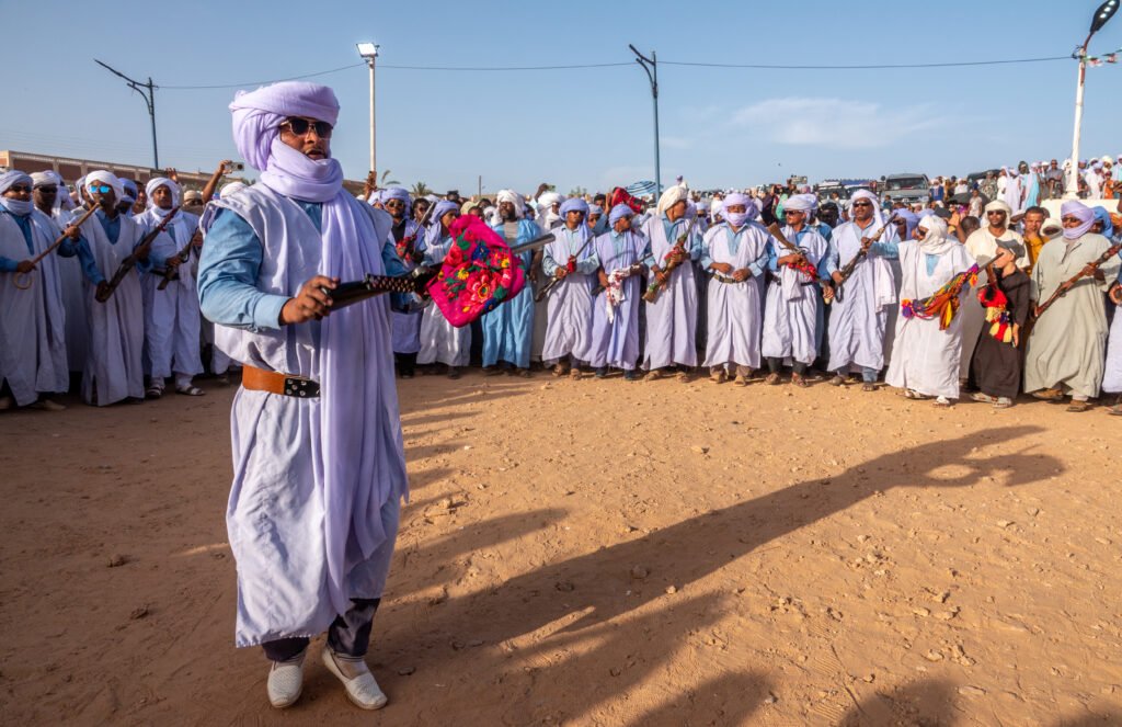 Ceremonial moment during a local gathering